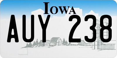 IA license plate AUY238
