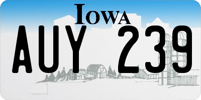 IA license plate AUY239