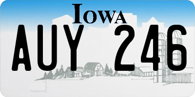 IA license plate AUY246