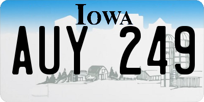 IA license plate AUY249
