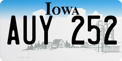 IA license plate AUY252