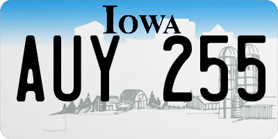 IA license plate AUY255