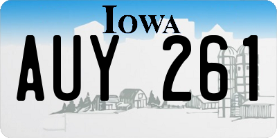 IA license plate AUY261