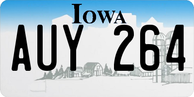 IA license plate AUY264