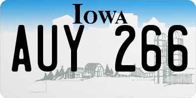 IA license plate AUY266