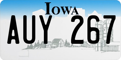 IA license plate AUY267
