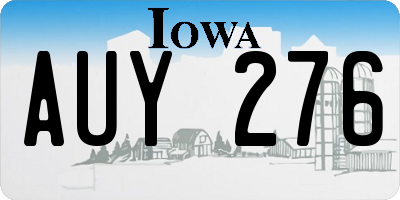 IA license plate AUY276