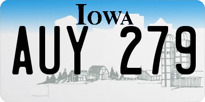 IA license plate AUY279