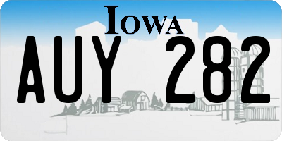 IA license plate AUY282