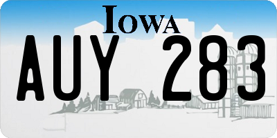 IA license plate AUY283