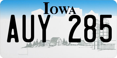 IA license plate AUY285