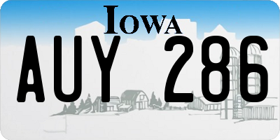 IA license plate AUY286