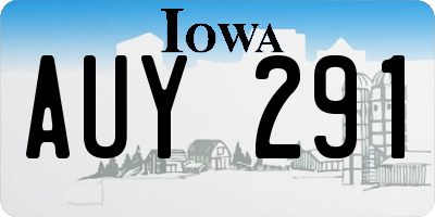 IA license plate AUY291