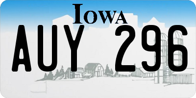IA license plate AUY296