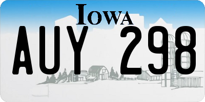 IA license plate AUY298