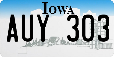 IA license plate AUY303