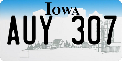 IA license plate AUY307