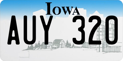 IA license plate AUY320