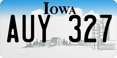 IA license plate AUY327