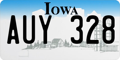 IA license plate AUY328