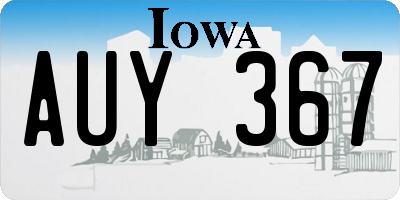 IA license plate AUY367