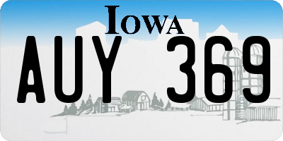 IA license plate AUY369