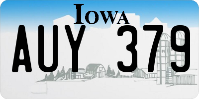 IA license plate AUY379