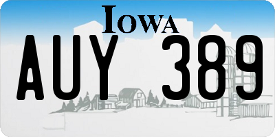 IA license plate AUY389