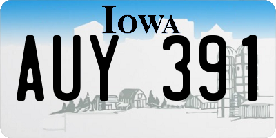 IA license plate AUY391