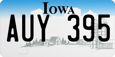 IA license plate AUY395