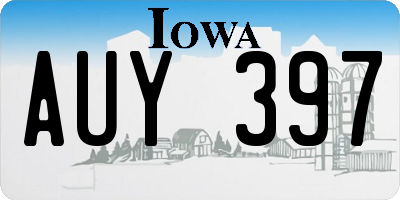 IA license plate AUY397