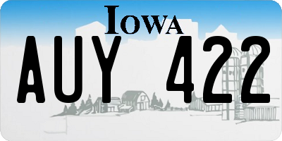 IA license plate AUY422