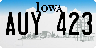 IA license plate AUY423