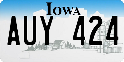 IA license plate AUY424