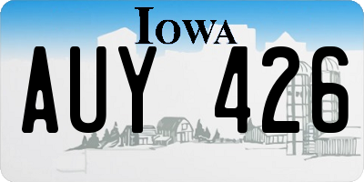 IA license plate AUY426