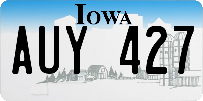 IA license plate AUY427