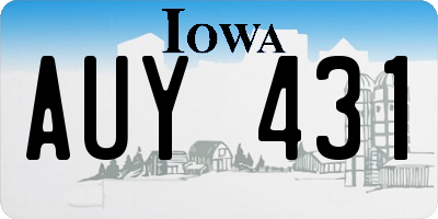 IA license plate AUY431