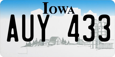 IA license plate AUY433