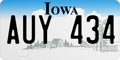 IA license plate AUY434