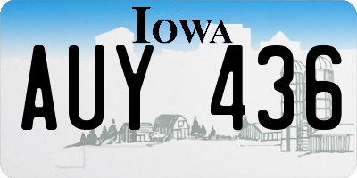 IA license plate AUY436