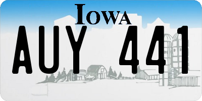IA license plate AUY441