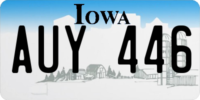 IA license plate AUY446