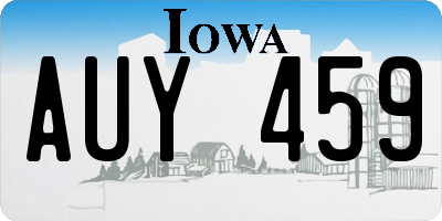 IA license plate AUY459