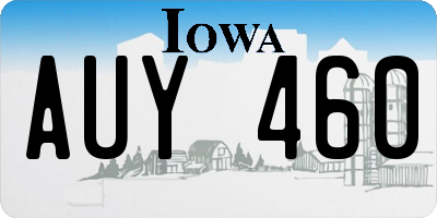 IA license plate AUY460