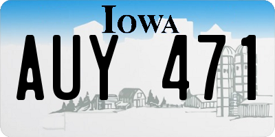 IA license plate AUY471