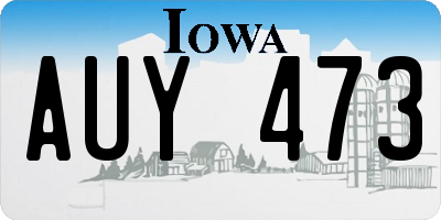 IA license plate AUY473
