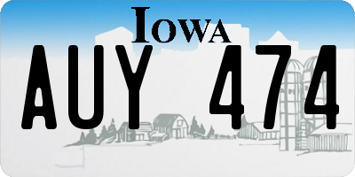 IA license plate AUY474