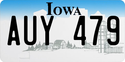 IA license plate AUY479