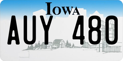 IA license plate AUY480