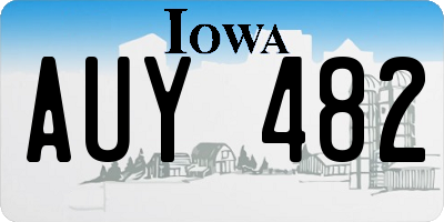 IA license plate AUY482